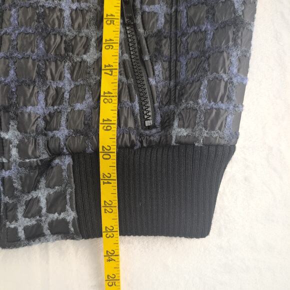 REVUE Wool Blend Bomber Jacket Women's XL Full Zip Checkered Moody - Picture 9 of 10